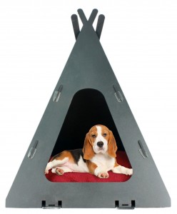 Ahşap Köpek Kulübesi Dekoratif Köpek Evi Siyah Renk Çadır Model